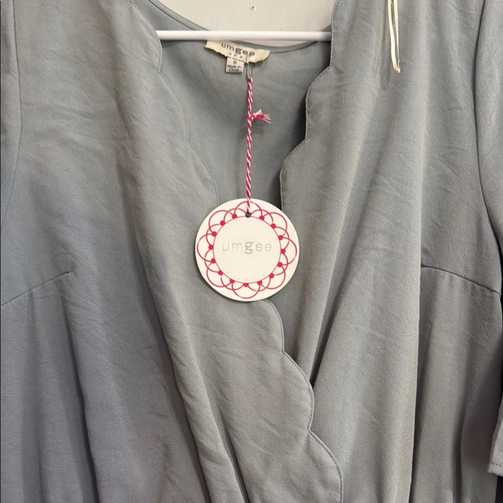 Umgee Gray Wrap-Style One Piece with Elastic Waist - Picture 3 of 4